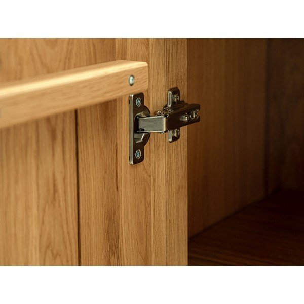 Comodă în culoare naturală din lemn de stejar 160x76x45 cm Charlotte – Micadoni -image-3
