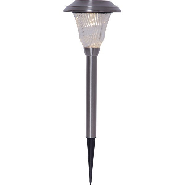 Corp de iluminat solar de grădină cu LED-uri din oțel inoxidabil Star Trading Barcelona, înălțime 41 cm-image-3
