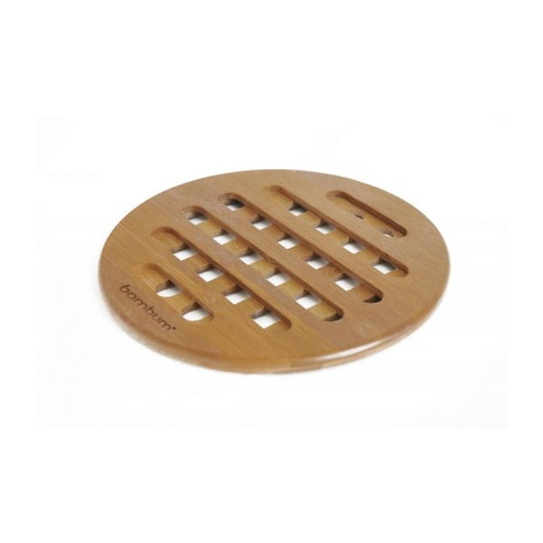 Suport din lemn de bambus pentru vase fierbinți Bambum Pinoli, ⌀ 18 cm