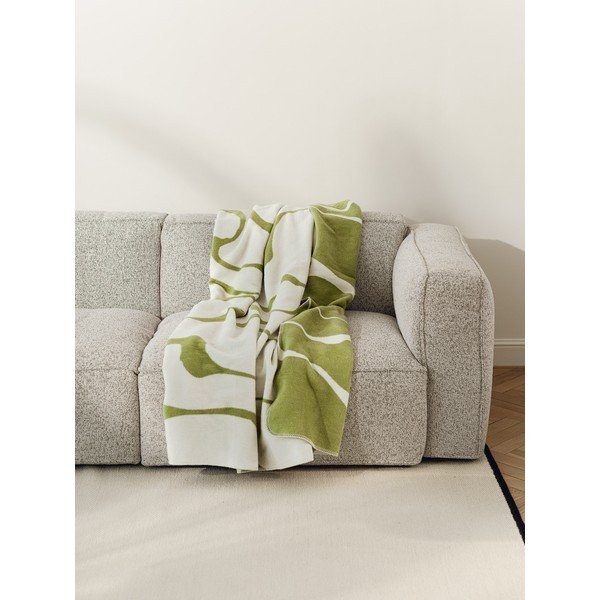 Pătură verde/crem 150x200 cm Felu – noo.ma-image-1