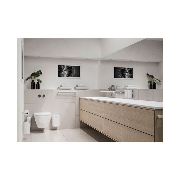 Suport dublu de perete pentru prosoape Zone Rim, lățime 44 cm, alb-image-1