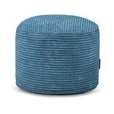 Fotoliu bean bag albastru cu tapițerie din catifea reiată Mini – SLOWDOWN
