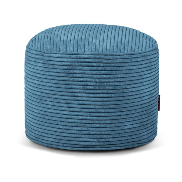 Fotoliu bean bag albastru cu tapițerie din catifea reiată Mini – SLOWDOWN