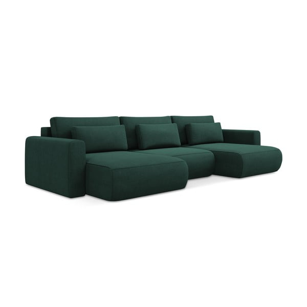 Colțar verde extensibil/cu spațiu de depozitare (în formă de "U") Kapua – Makamii-image-1