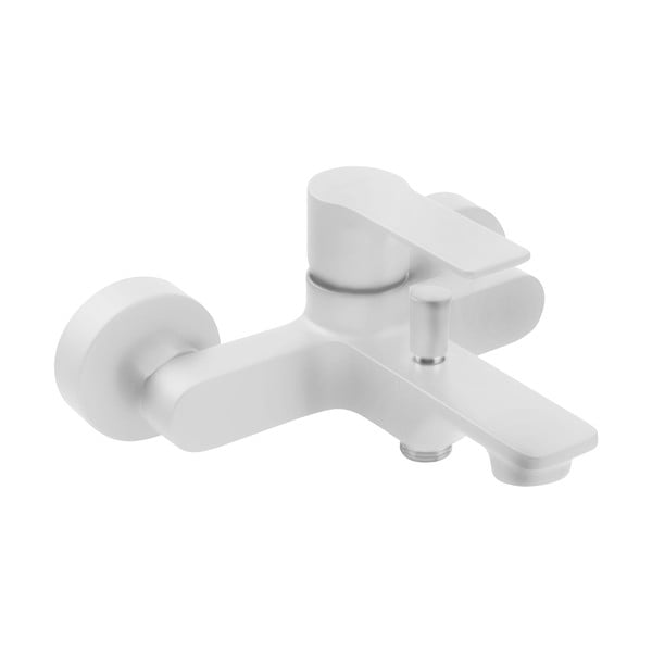Baterie albă pentru cadă cu montare pe perete (2 ieșiri) Pax – Sapho