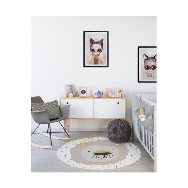 Covor pentru copii Little Nice Things Lion, ⌀ 120 cm-image-2