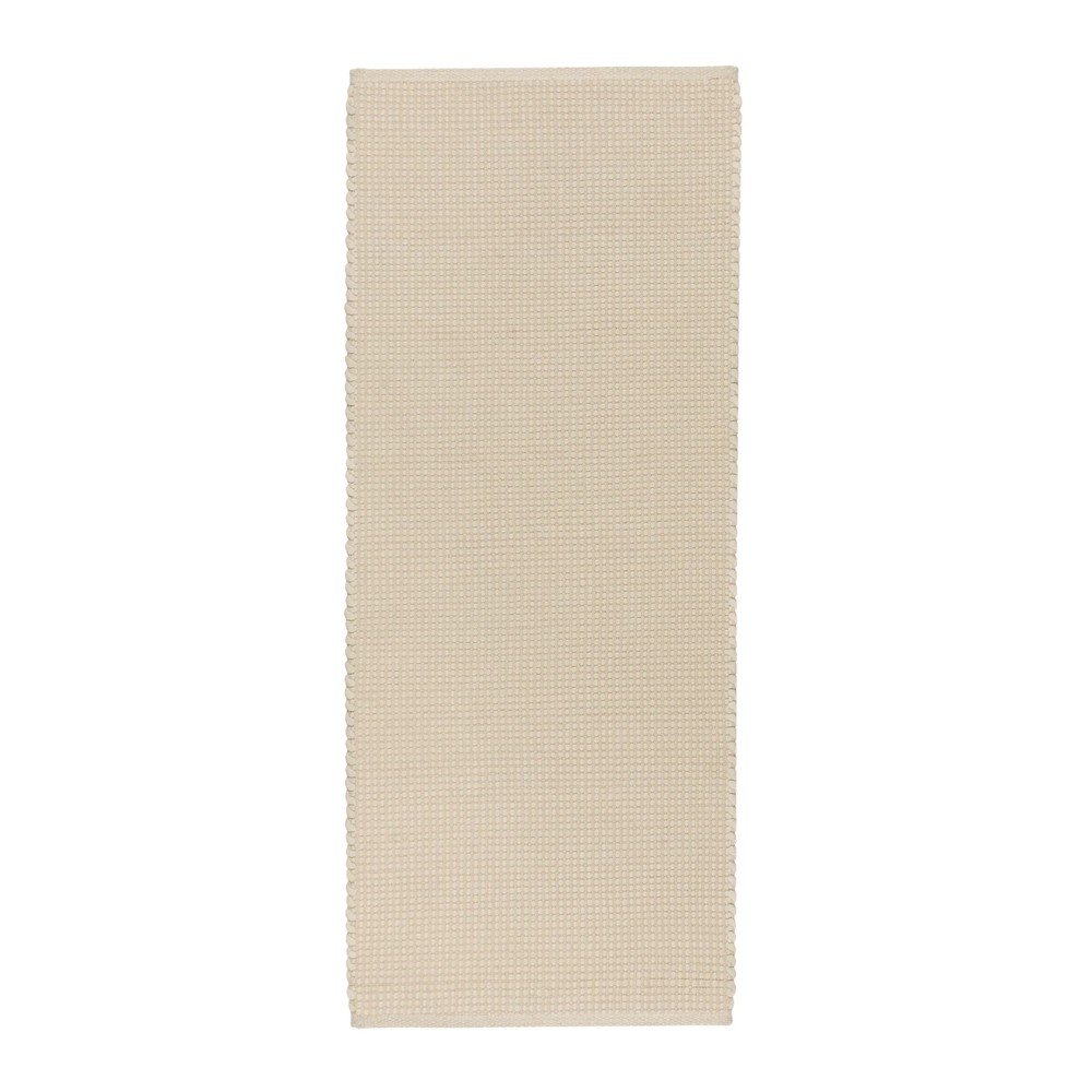 Covor tip traversă bej țesut manual din lână 80x170 cm Talo – noo.ma