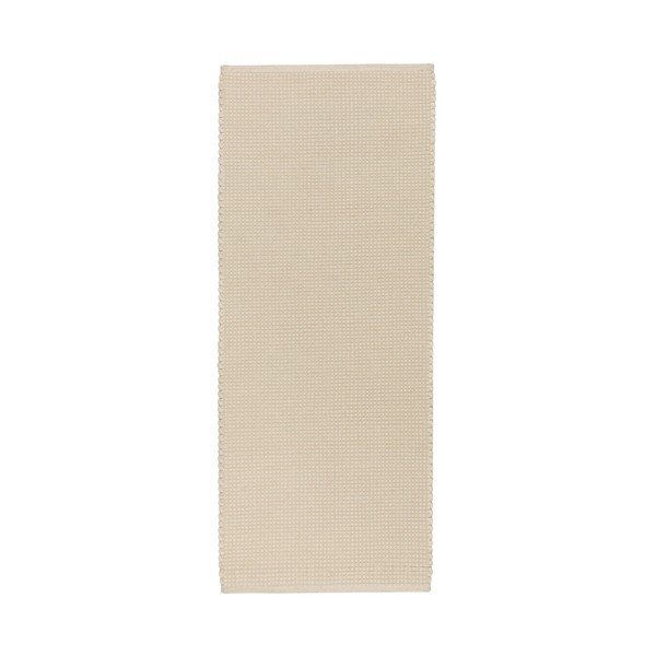 Covor tip traversă bej țesut manual din lână 80x170 cm Talo – noo.ma
