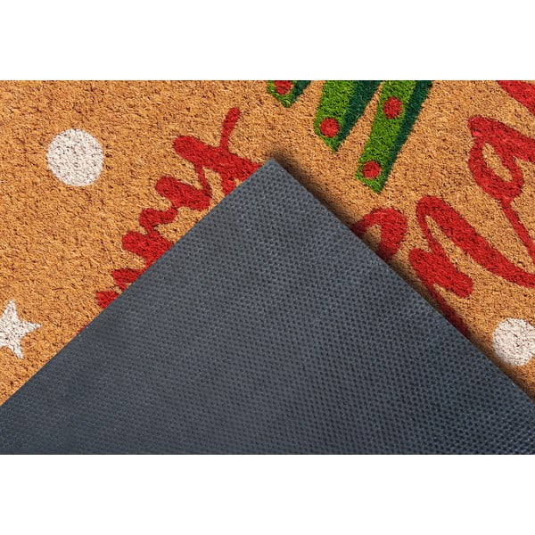 Covoraș de intrare din fibre de nucă de cocos 40x70 cm  cu model de Crăciun Merry Christmas – Hanse Home-image-4