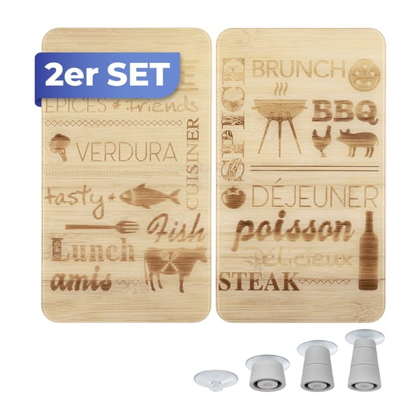 Protecții de aragaz 2 buc. din sticlă temperată 52x30 cm Barbecue – Maximex-image-3