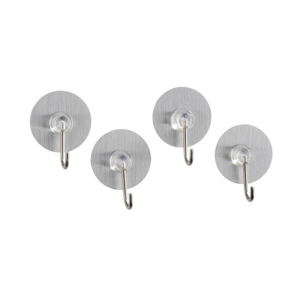 Set 4 cârlige autoadezive Wenko Static-Loc Nickel-image-1