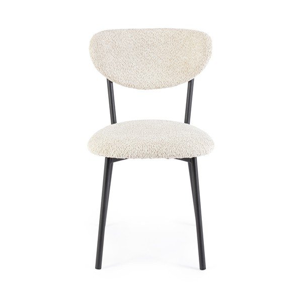 Scaun de dining crem tapițat Ludmilla – Bizzotto-image-4