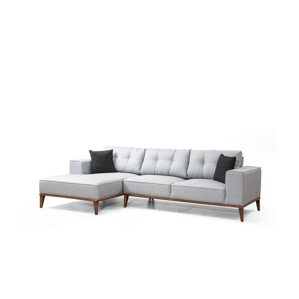 Colțar gri deschis extensibil (cu colț pe partea stângă /cu șezlong) Montana – Balcab Home-image-3