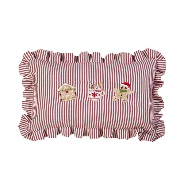 Pernă decorativă 30x50 cm  cu model de Crăciun Christmas Gingerbread Stripe – Catherine Lansfield