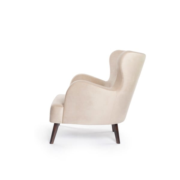 Fotoliu bej wing cu tapițerie din catifea Noemye – Bonami Selection-image-3