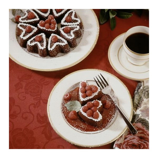 Formă pentru 6 prăjituri în formă de inimă Nordic Ware Valentine, 500 ml, arămiu-image-1