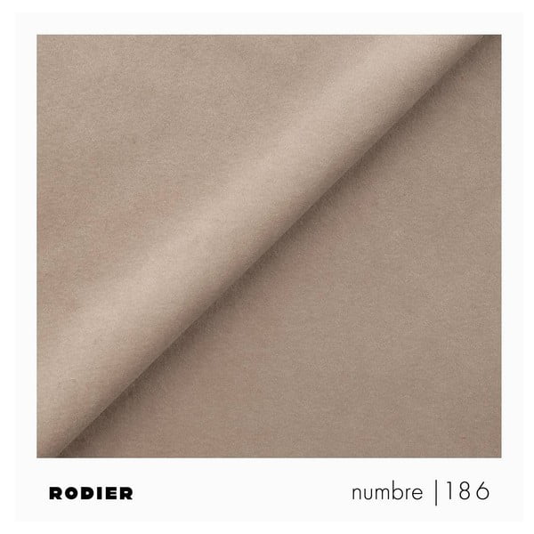 Colțar bej extensibil, cu spațiu de depozitare cu tapițerie din catifea (cu colț pe partea stângă, cu șezlong) Rene – Rodier-image-4