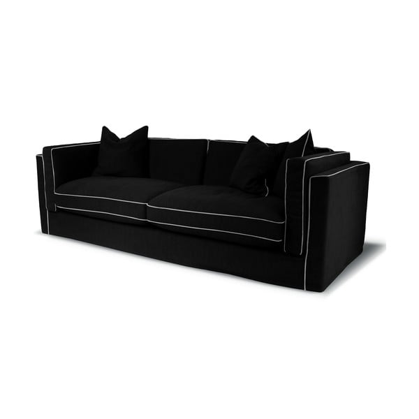 Canapea cu 3 locuri Rodier Organdi, negru