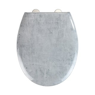 Capac WC cu închidere lentă Wenko Easy Concrete, 44,5 x 37 cm