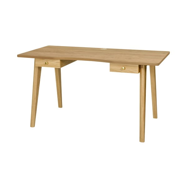 Birou cu aspect de lemn de stejar 70x140 cm Nice – Woodman-image-2