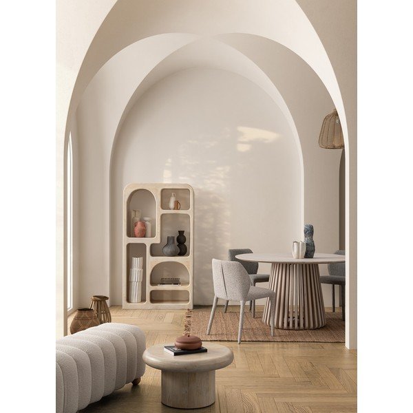 Scaun de dining bej tapițat Libby – Bizzotto-image-3