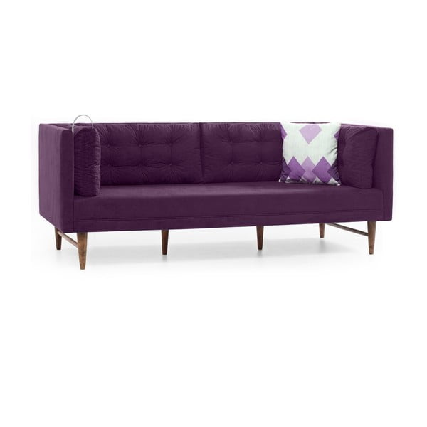 Canapea cu 3 locuri Balcab Home Eva, violet