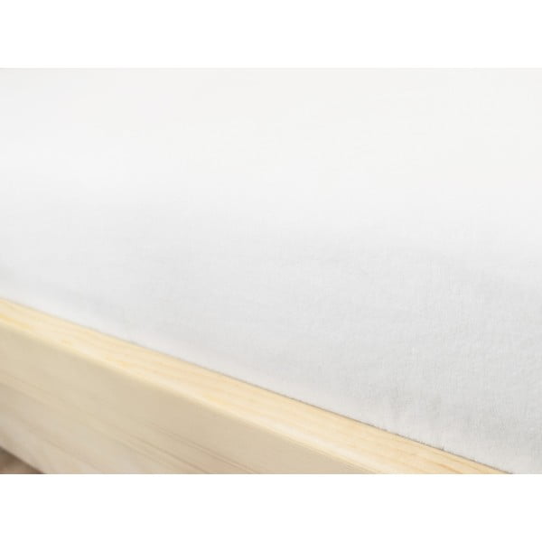 Cearșaf din micropluș, Benlemi  90 x 160 cm, alb-image-1