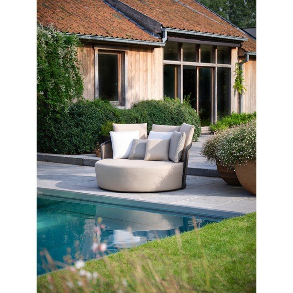 Șezlong de grădină bej capitonat Cielo – Diphano-image-4