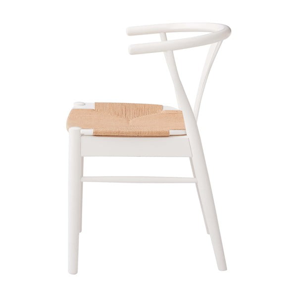 Scaun din lemn de fag și șezut din ratan Findahl by Hammel Freja, alb-image-4