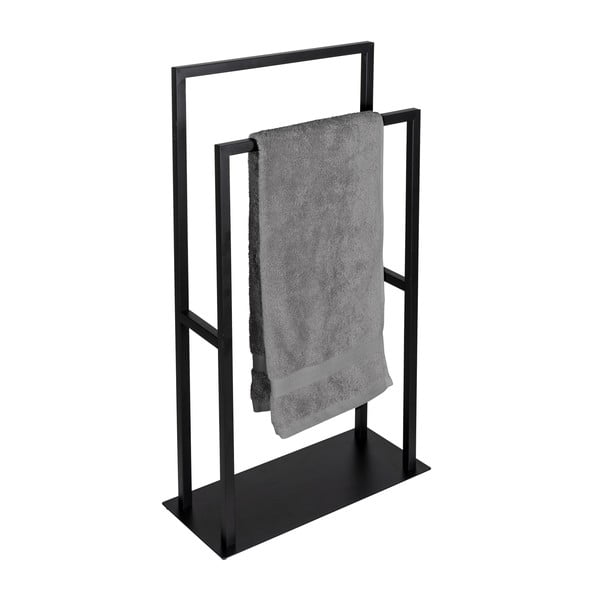 Suport pentru prosoape negru din oțel inoxidabil Rivaltana – Wenko-image-1