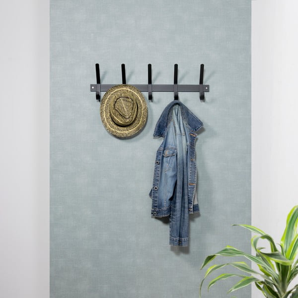 Cuier de perete negru din metal 70 cm Dexter – Spinder Design-image-1