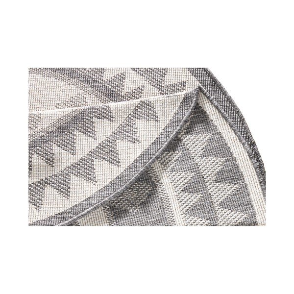 Covor adecvat pentru exterior NORTHRUGS Jamaica, ⌀ 140 cm, gri-crem-image-3