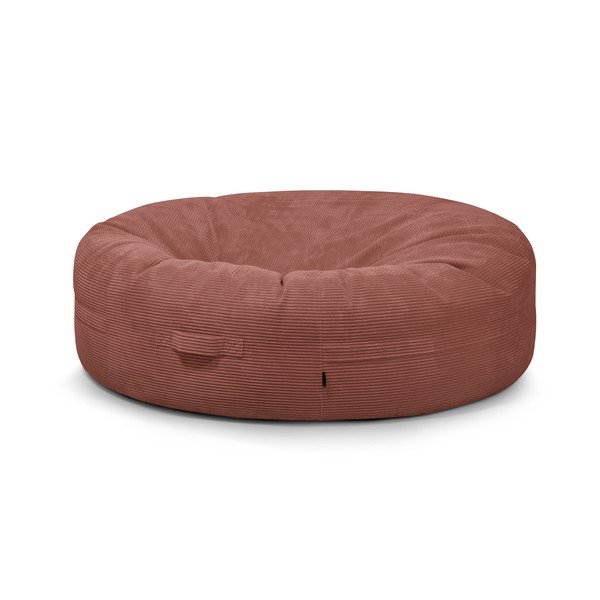 Fotoliu bean bag cărămiziu cu tapițerie din catifea reiată Roll 190 – SLOWDOWN