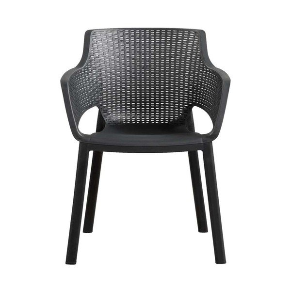 Scaun de grădină gri din plastic Eva – Keter-image-1