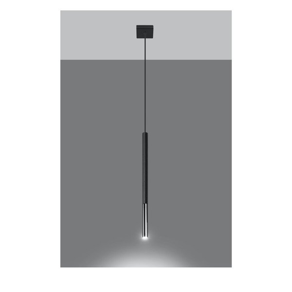 Lustră neagră/argintie din metal Asarot – Sollux-image-1