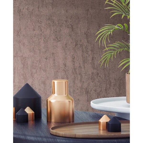 Tapet pentru perete Graham & Brown Molten Rose Gold, 0,52 x 10 m, maro - auriu-image-1