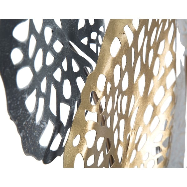 Decorațiune suspendată metalică Mauro Ferretti Ory -B-, 100 x 80 cm, motive frunze-image-3