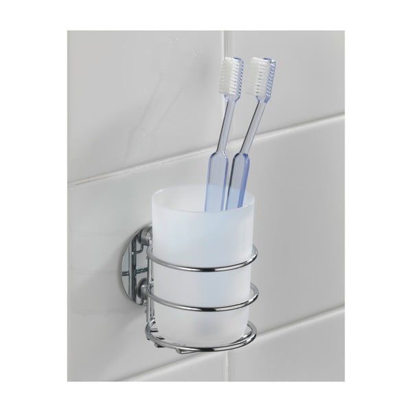 Suport pentru periuța de dinți alb autoadeziv din oțel inoxidabil – Wenko-image-2