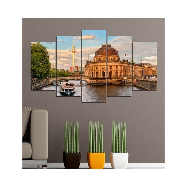 Tablou din mai multe piese 3D Art Historic Building, 102 x 60 cm-image-1