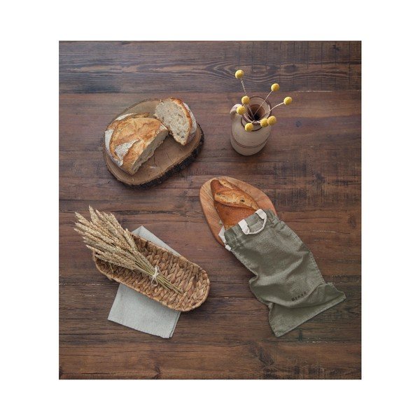 Săculeț textil pentru pâine Really Nice Things Bag Grey, înălțime 42 cm-image-3