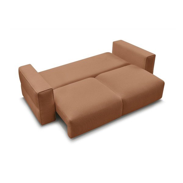 Canapea portocalie extensibilă/cu spațiu de depozitare 265 cm Ezechiel – Bobochic Paris-image-3