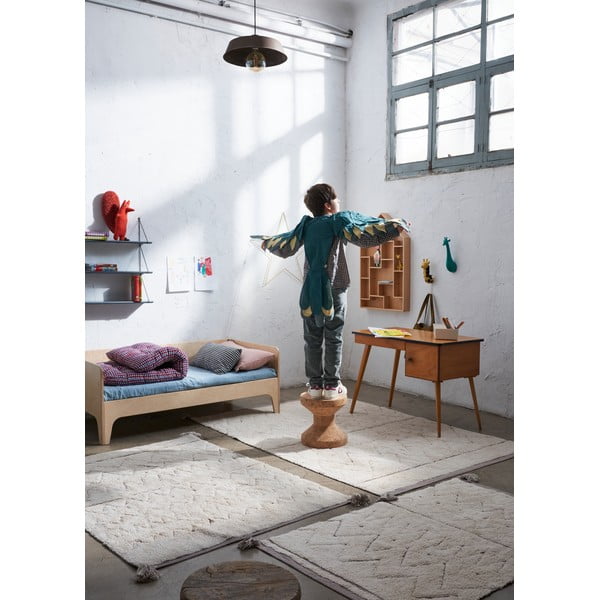 Covor crem lavabil/țesut manual din bumbac 90x130 cm Azteca – Lorena Canals-image-4