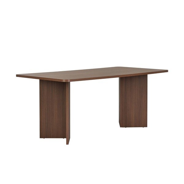 Masă de dining cu aspect de lemn de nuc 90x180 cm Linza – Kalune Design