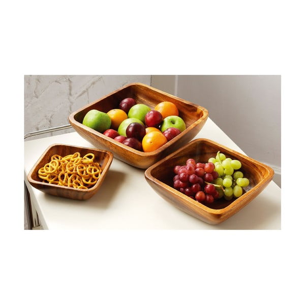 Bol servire lemn salcâm Premier Housewares Socorro -image-1