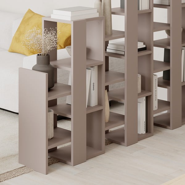 Etajeră gri/bej 158x151 cm Anissa – Marckeric-image-4