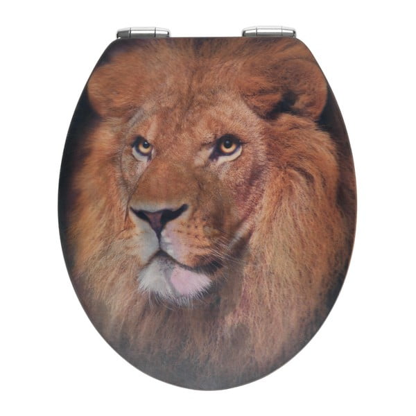 Capac WC din lemn 3D Wenko Lion, 44,5 x 38 cm