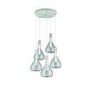 Lustră albă LED cu abajur din sticlă ø 55 cm Cipera – CINQUE