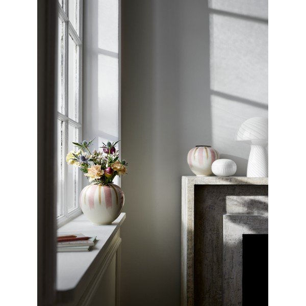 Vază din ceramică alb-roz ø 16 cm Canvas - Kähler Design-image-1