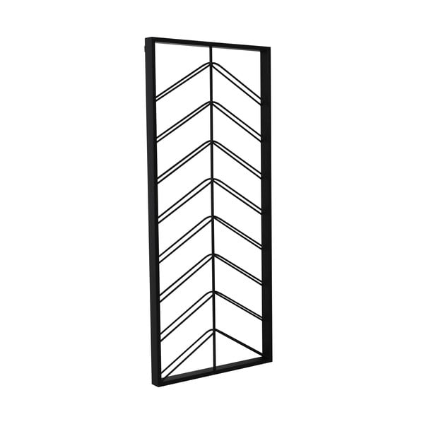 Raft pentru sticle de vin negru pentru perete din metal număr de sticle 16 70x160x6 cm Malbeo – Light & Living-image-2