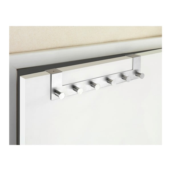 Cuier suspendat pentru ușă cu 6 cârlige Wenko Celano, argintiu-image-4